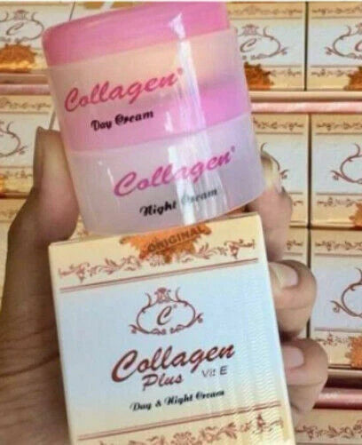 Collagen Plus Skincare Set toner bottle held in hand showing label clearly