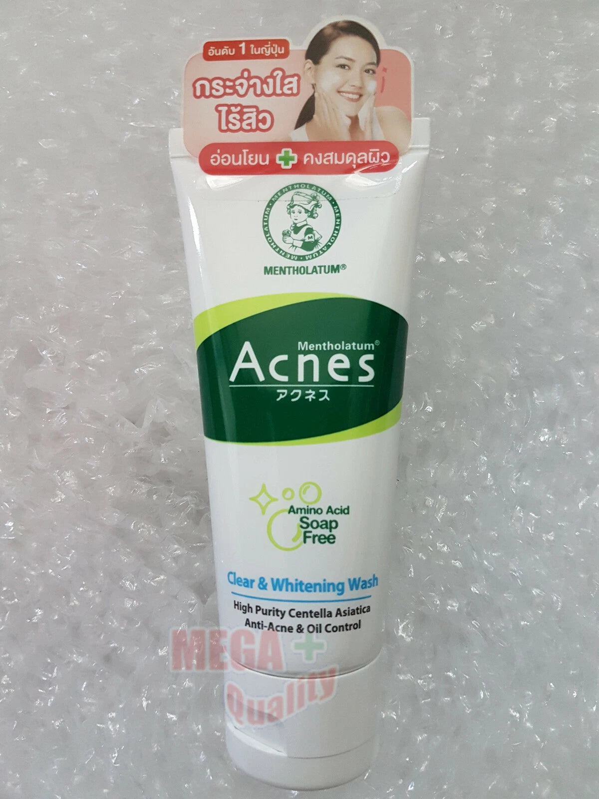 Mentholatum Acnes Face Wash packaging with label close up acne oil control