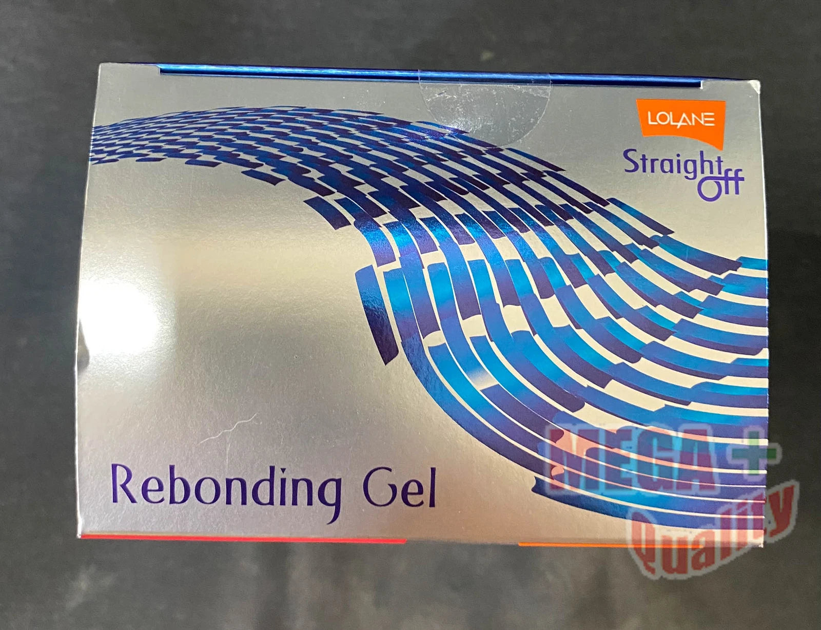 LOLANE Straight Off Rebonding Gel kit side angle showing packaging details