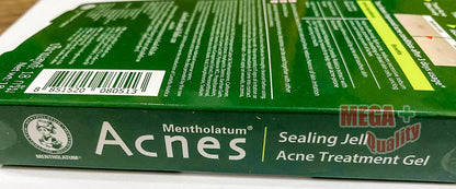 Mentholatum Acnes Sealing Jell packaging back view ingredients and information