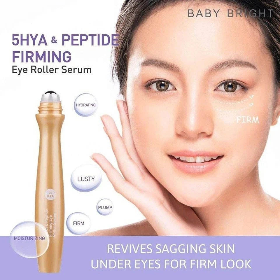 Baby Bright Eye Roller lifestyle image showing radiant skin and hydrating under eye benefits