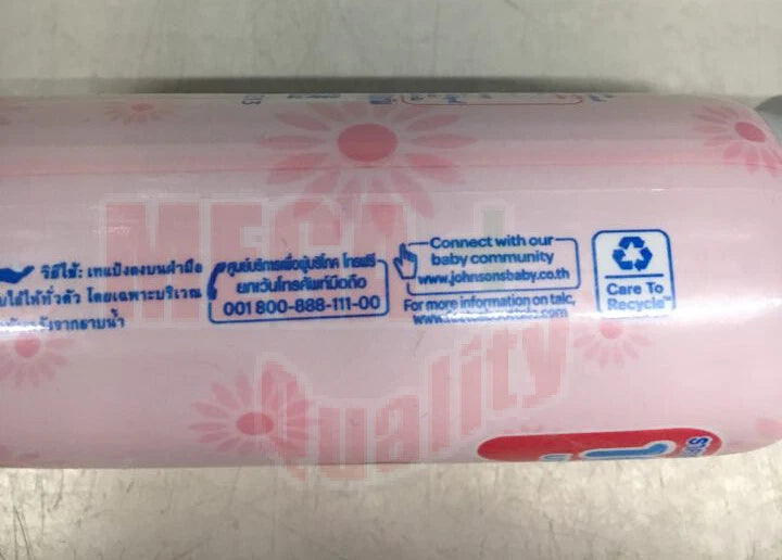  Close-up of Thai text showing manufacturing and product certification on baby powder