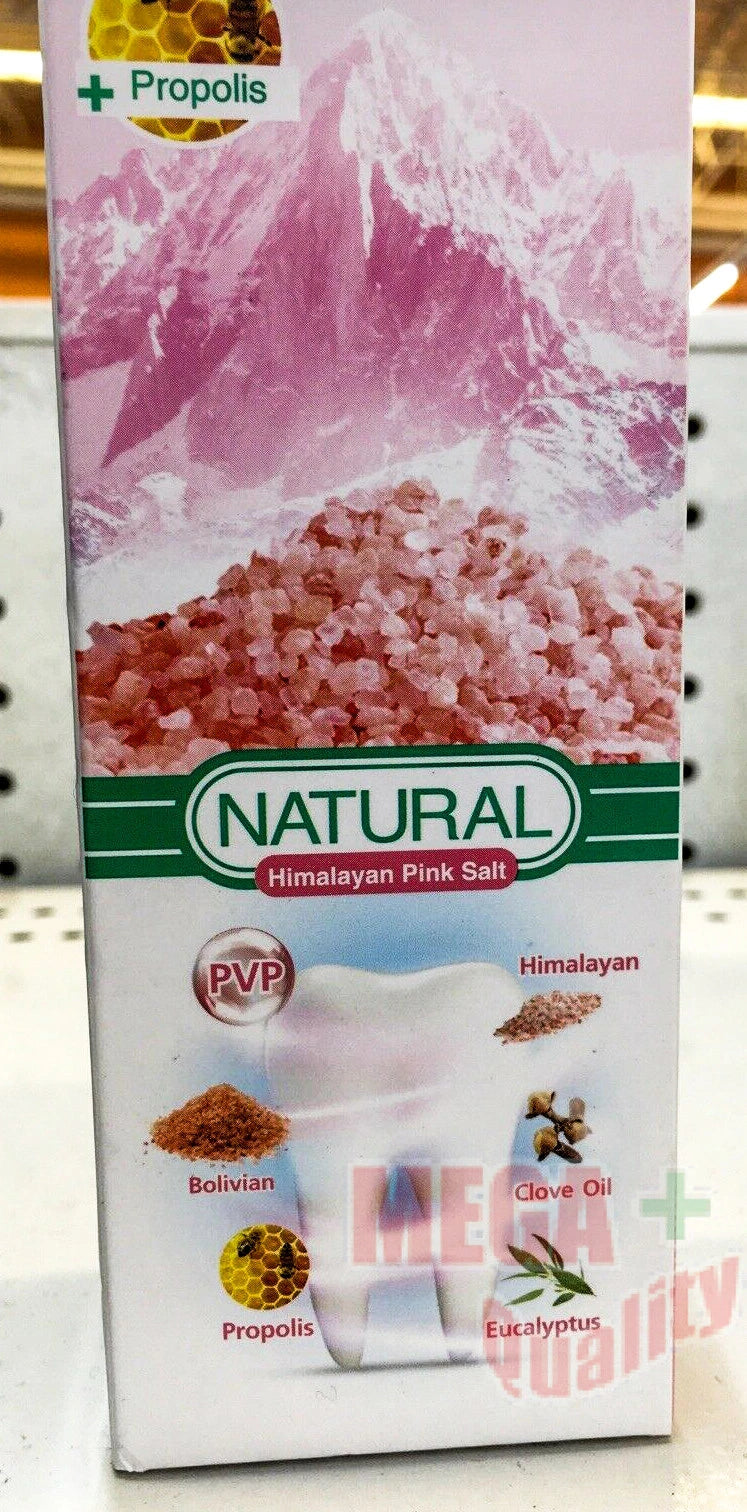 Sparkle Pink Salt Toothpaste box back panel full product information and instructions