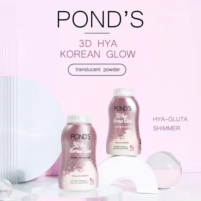 Pond's 3D Hya Korean Glow Powder Korean glow skin concept with models