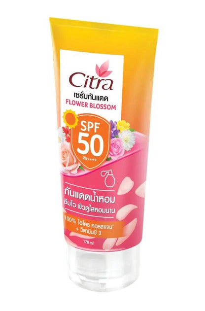 Citra Flower Blossom Serum sunscreen packaging front label