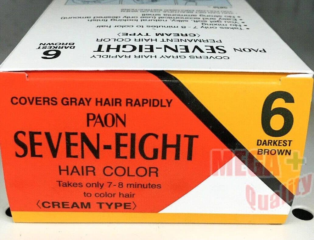 PAON Seven Eight Hair Color Cream No.6 Darkest Brown Packaging