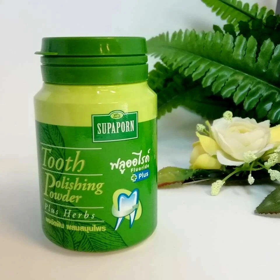 Supaporn Tooth Powder Polishing Toothpaste Plus Thai Herb 90 g.