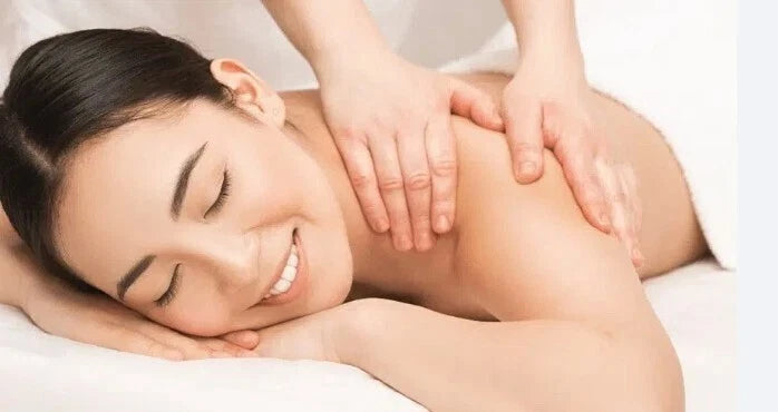 Golden Mountain Crocodile Oil applied on woman skin relaxation concept