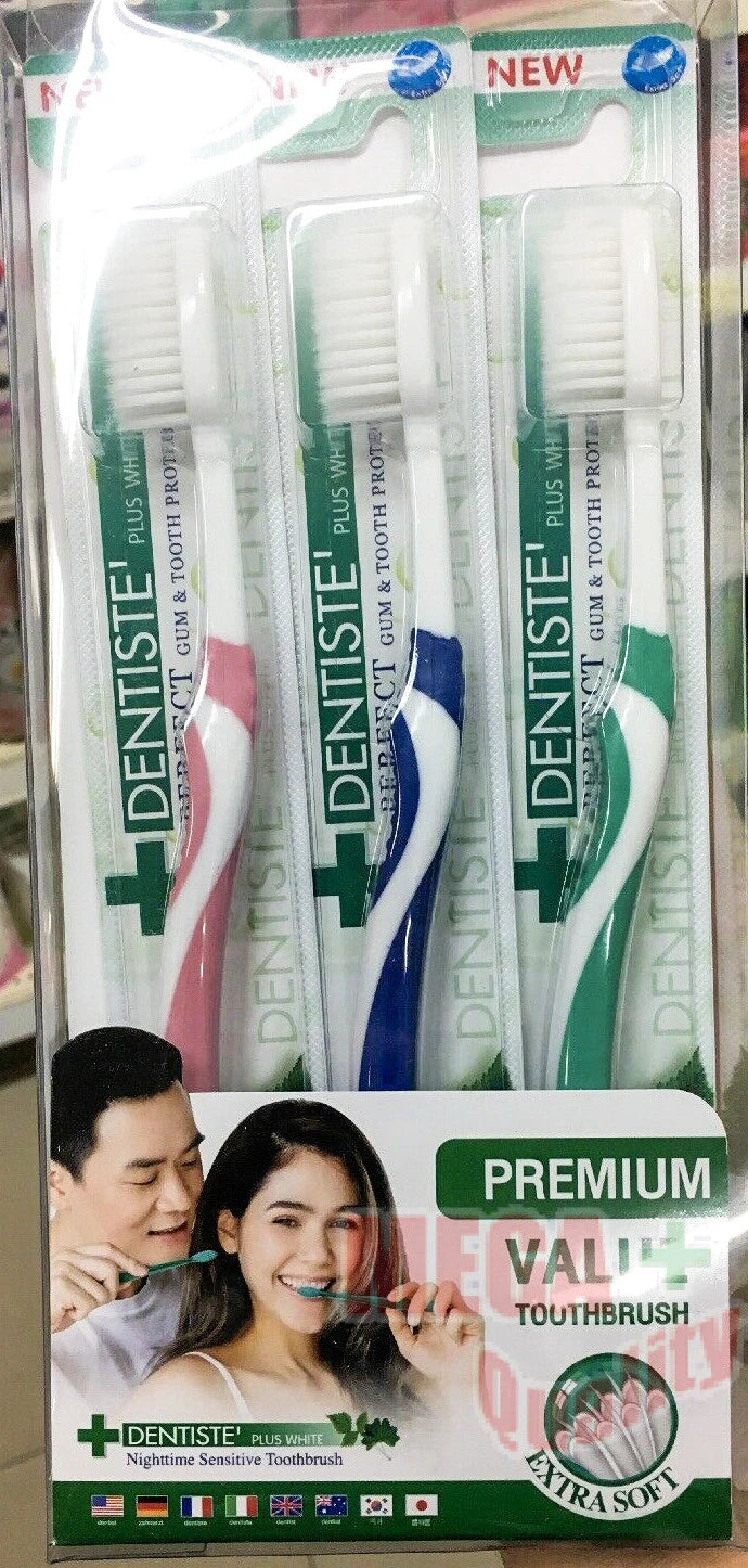 Dentiste Toothbrush Extra Soft Nighttime Italy Big Bristles Pack 3 display pack