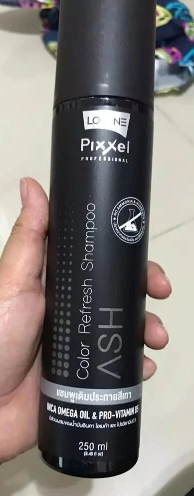 Lolane Pixxel ASH Shampoo product bottle standing full view