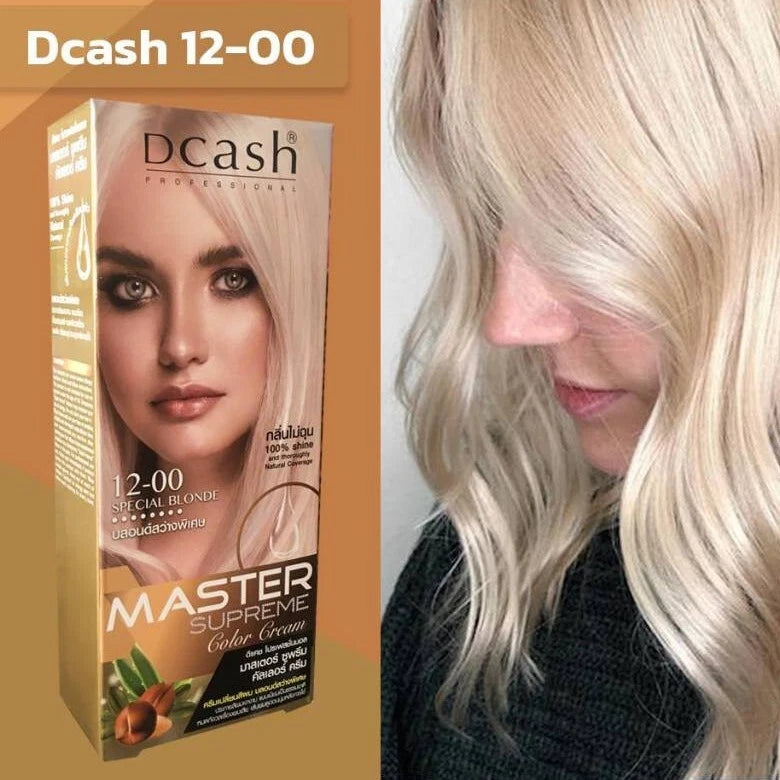 Dcash Master Supreme Hair before after blonde color result special blonde 12-00