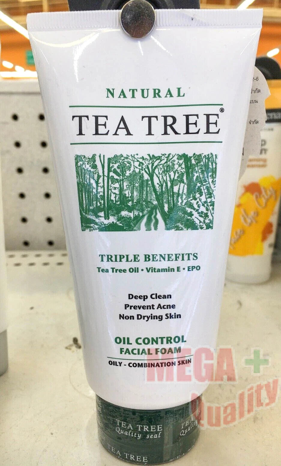 Tea Tree Facial Foam Natural Oil Control Deep Cleansing Acne Cleanser Tube