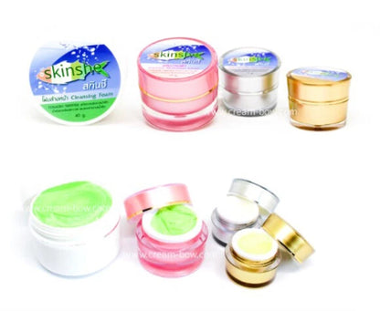 Skinshe Whitening Cream Set variety of whitening creams and foam cleanser for freckles and acne care