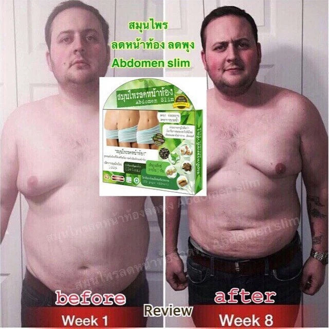 Natural Thai Herbal Abdomen Slim Belly Detox Pills for Weight Loss 30 Capsules