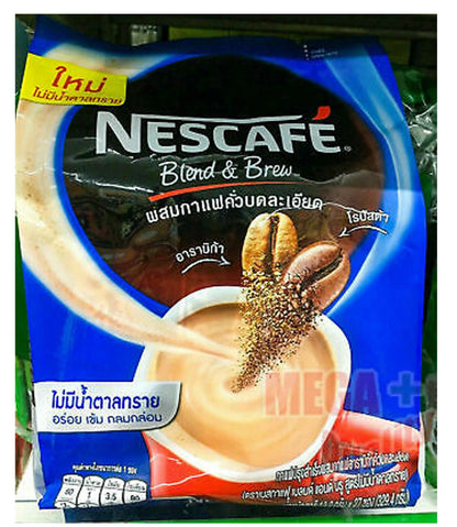 Nescafe Blend & Brew No Sugar Instant Coffee back packaging design