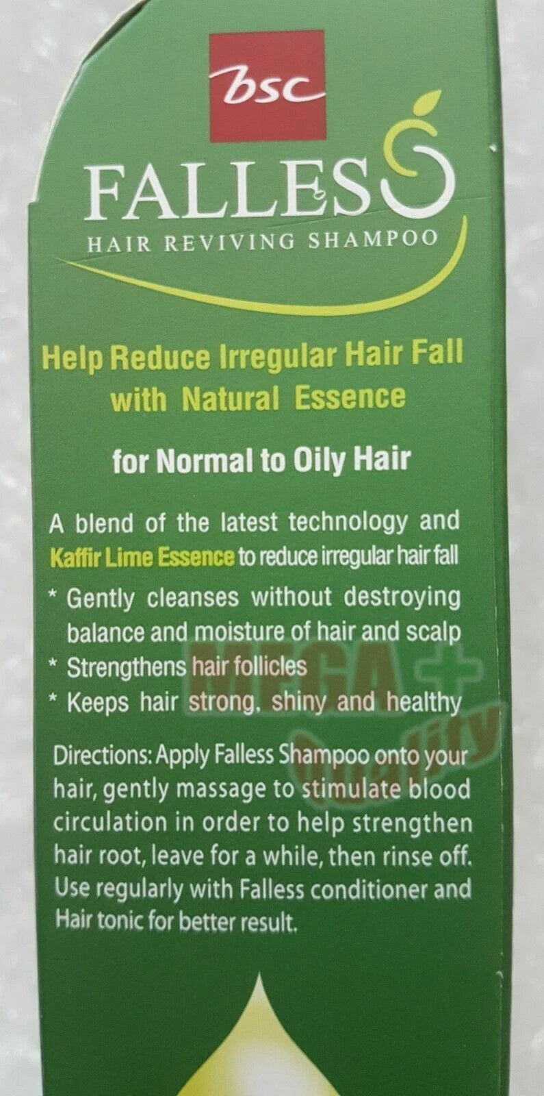 Falless Kaffir Lime Shampoo 180ml packaging back information view