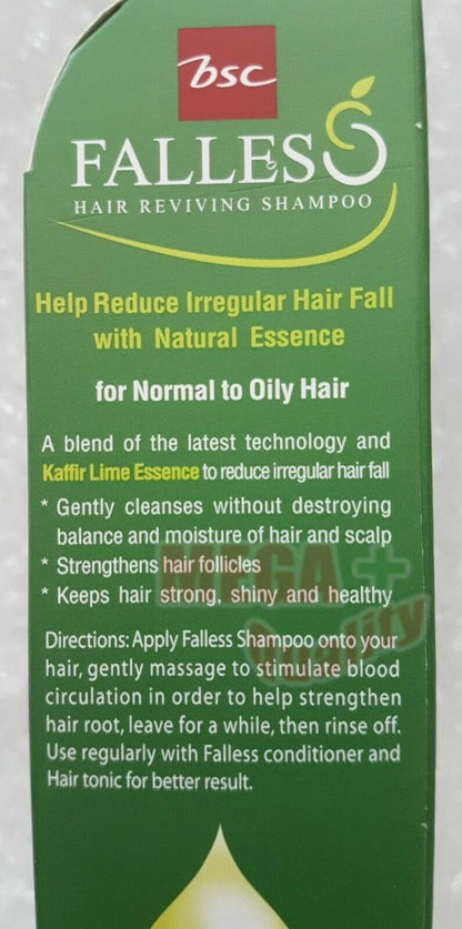 Falless Kaffir Lime Shampoo 180ml packaging back information view