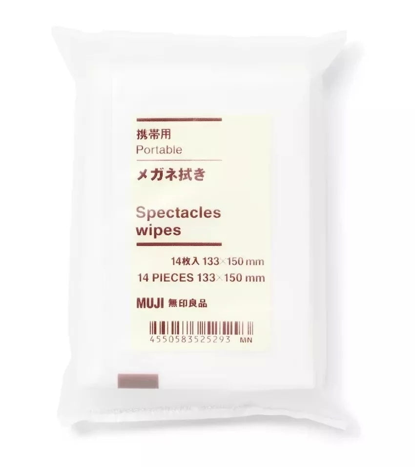 MUJI Lens Wipes Japan portable packaging pre-moistened cleaning sheets