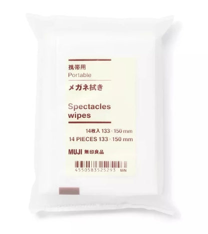 MUJI Lens Wipes Japan portable packaging pre-moistened cleaning sheets