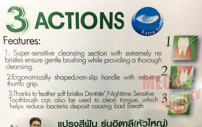 Dentiste Toothbrush nighttime sensitive extra soft 3 actions cleaning features