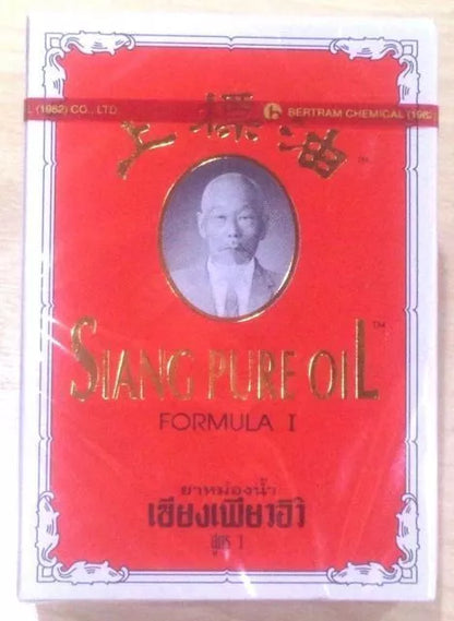 2 x SIANG PURE PEPPERMINT MENTHOL OIL Red 3cc Relieve dizziness
