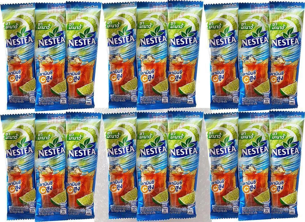 Bulk pack of 8 bags NESTEA Lemon Iced Tea Mix Powder 18 sticks each