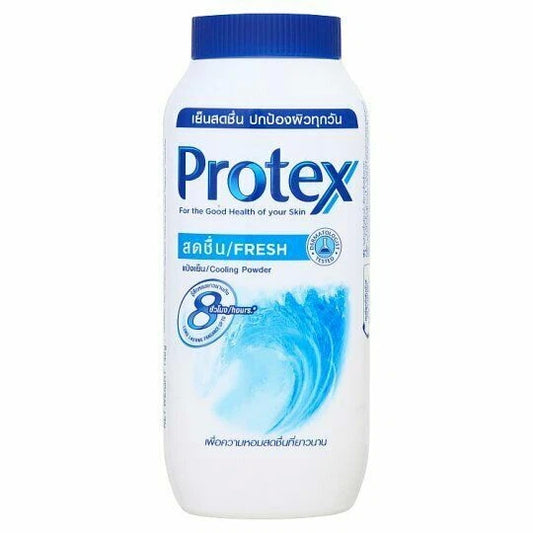 Protex Fresh Cooling Powder 140g antibacterial body powder provides long lasting freshness and cool sensation for healthy skin