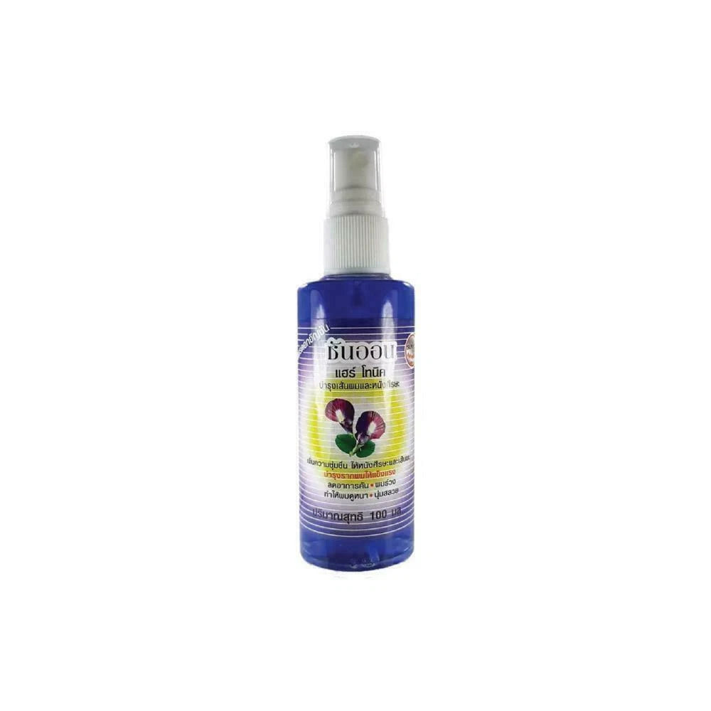 Sun On Hair Tonic Butterfly Pea 100ml full bottle isolated view