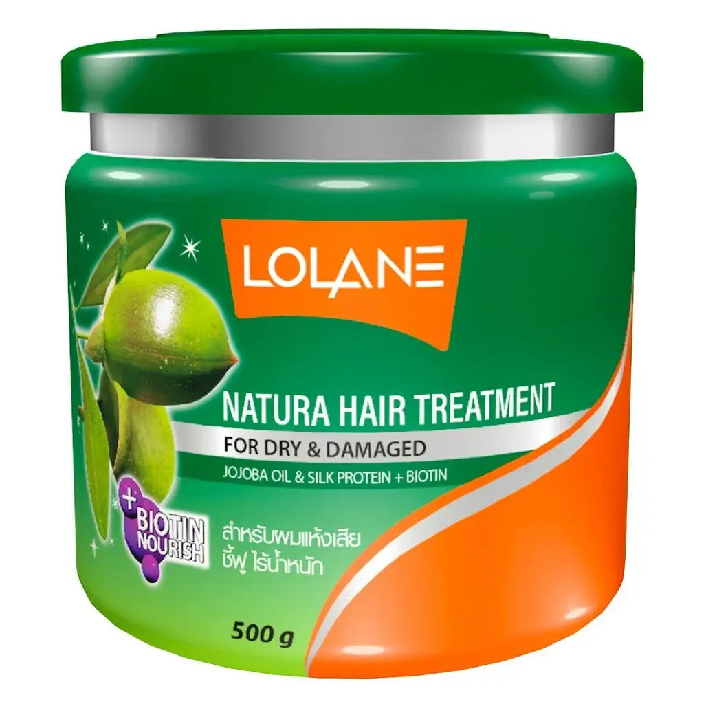 Lolane Natura Hair Treatment 500ml jar front view green packaging