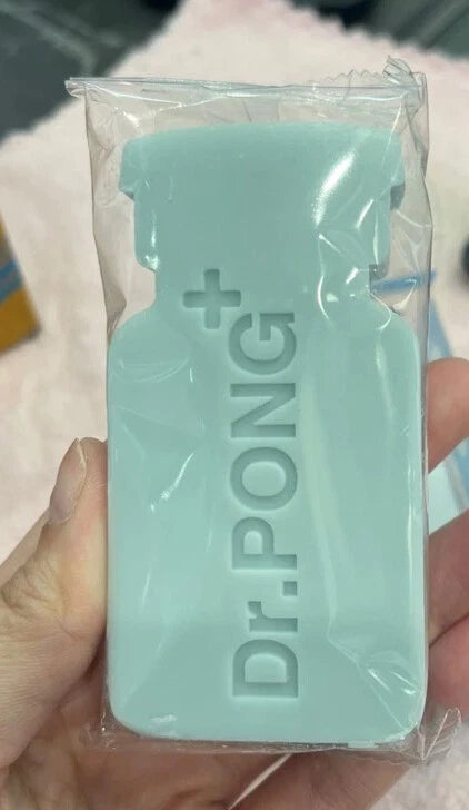 Dr.PONG Sulphur Soap close up of embossed logo on soap bar