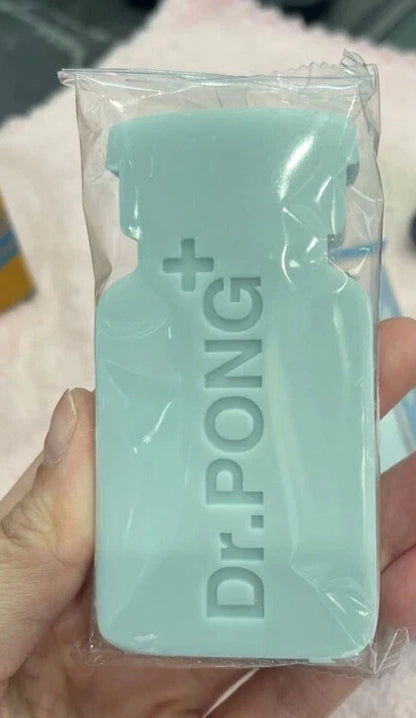 Dr.PONG Sulphur Soap close up of embossed logo on soap bar