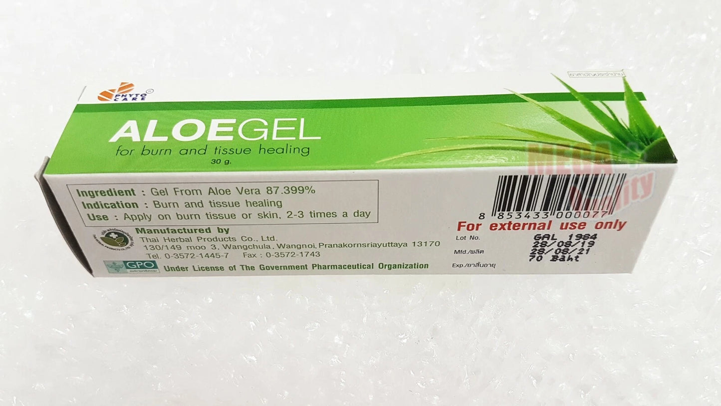  Phyto Care Aloegel 30 g close-up of product packaging with Thai labeling