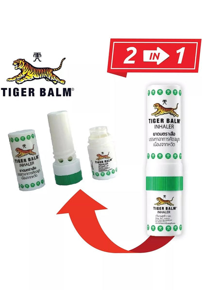 3 x Tiger Balm Inhaler Menthol Relieve Nasal Congestion Cold Dizziness