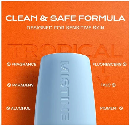 Mistine Aqua Sunscreen SPF50 PA++++ clean and safe formula ingredient highlights infographic