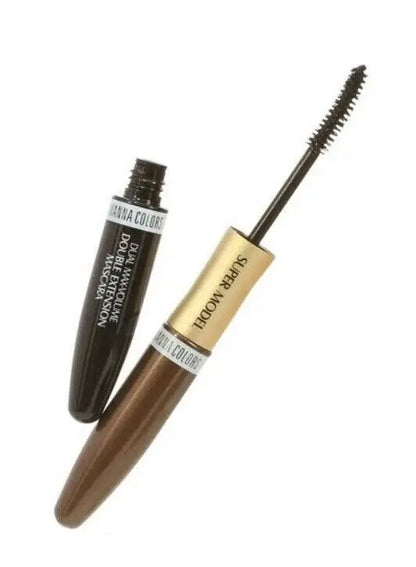 Sivanna Colors Super Model Mascara Double Extension Waterproof HF901 with brush for defined lashes and sculpted brows.