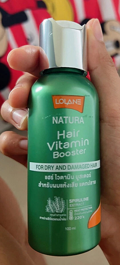 Lolane Hair Vitamin Natura Booster side angle packaging green bottle 100ml