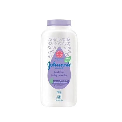 Johnson's Bedtime Baby Powder cornstarch bedtime powder bottle front view 200g