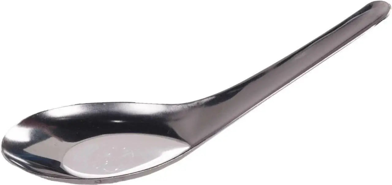 Seagull Stainless Chinese Spoon in stainless steel, perfect for serving rice, soup, and curry.
