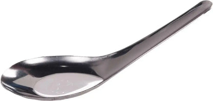 Seagull Stainless Chinese Spoon in stainless steel, perfect for serving rice, soup, and curry.