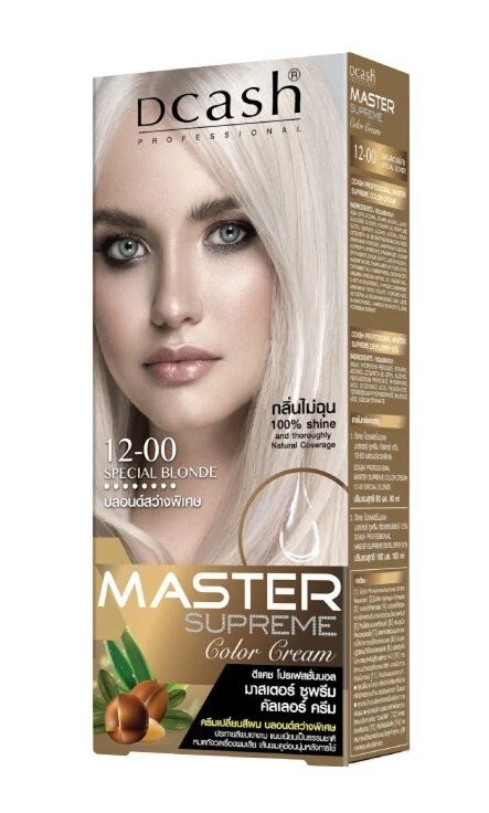 Dcash Master Supreme Hair color cream box design blonde hair dye packaging