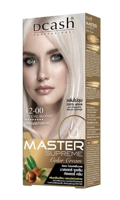 Dcash Master Supreme Hair color cream box design blonde hair dye packaging