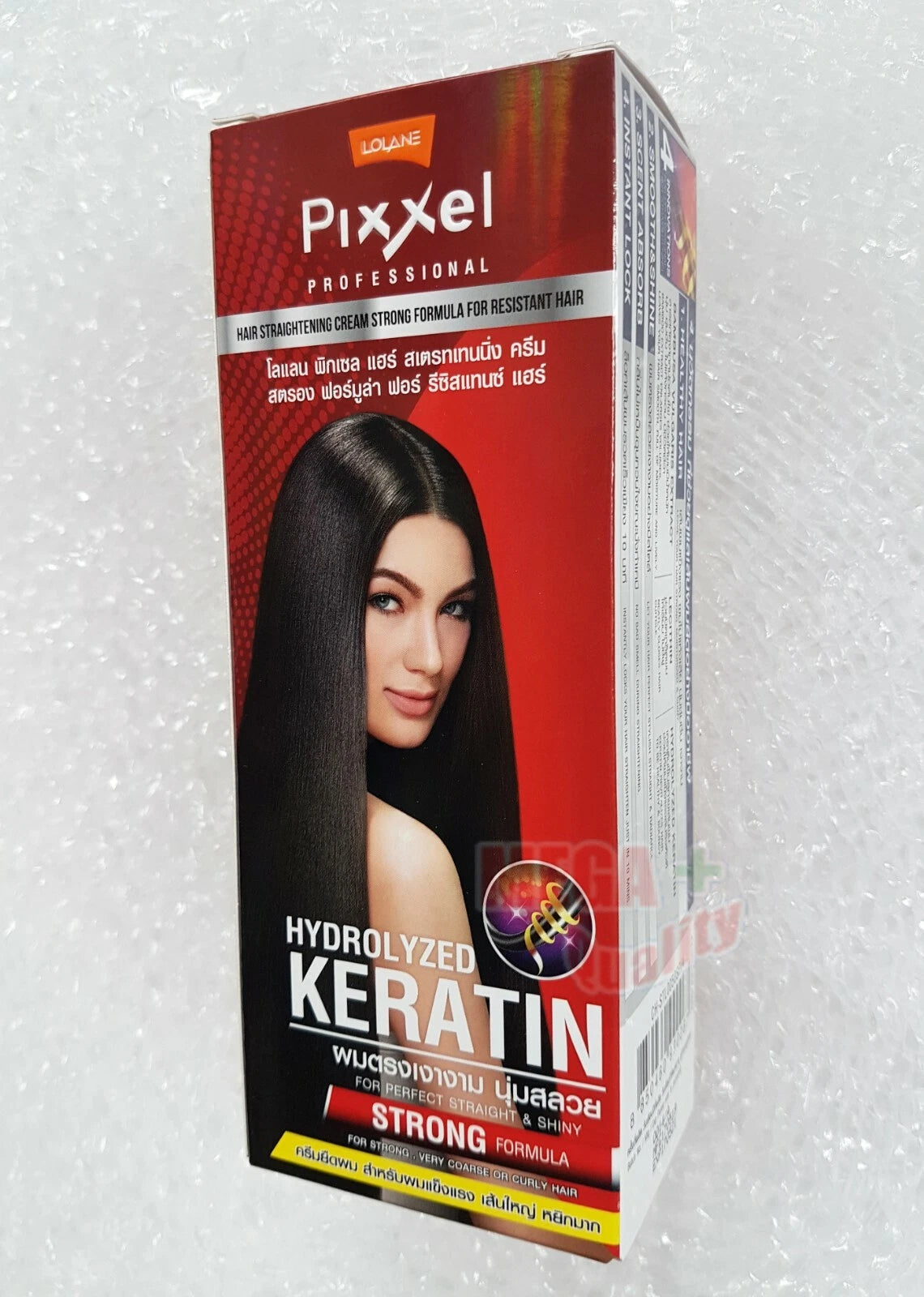 Lolane Pixxel Straightening strong hair cream full box front view for resistant curly hair