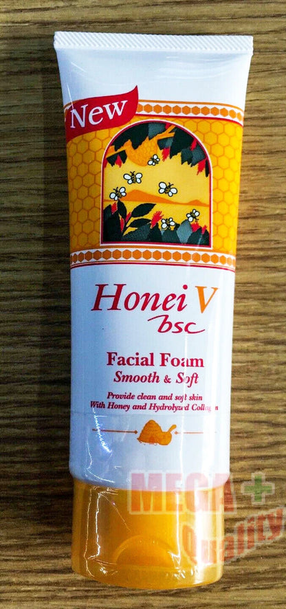 Honei V BSC Facial Foam 100g Smooth Soft Cleanser with Honey and Collagen Extract