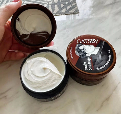 Gatsby Extreme Volume Wax Hair Styling Wax Open Jar and Packaging