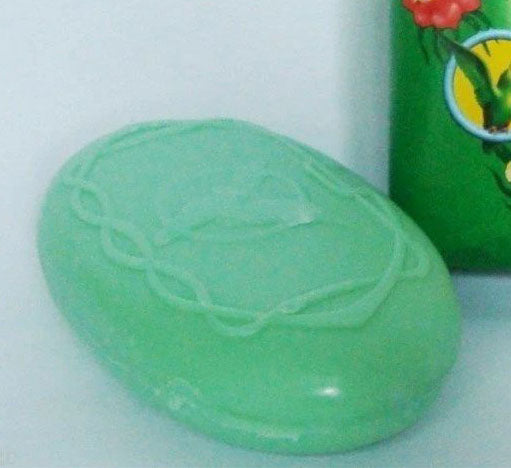 Parrot Botanicals Soap solid green bar close up smooth surface