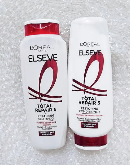 Loreal Elseve Total Repair 5 Shampoo Conditioner 200ml for damaged hair care