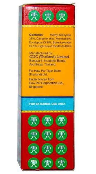 Tiger Balm Liniment Oil with Thai label and packaging