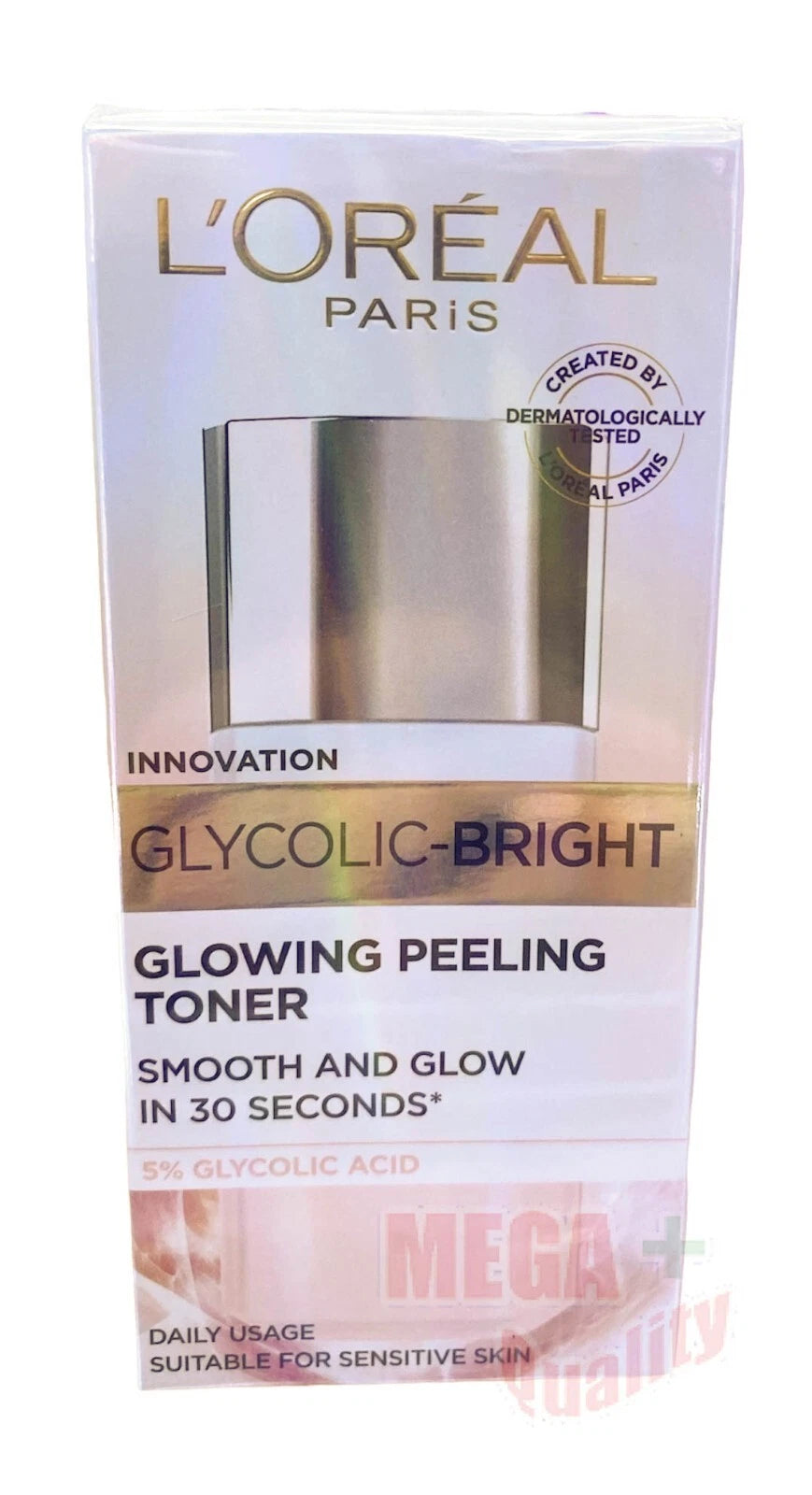 Loreal Glycolic Bright Toner 5 percent glycolic acid bottle and box front