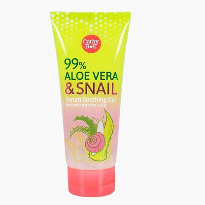 Cathy Doll 99 Percent Aloe Vera Snail Soothing Gel 60ml for Hydrating Face and Body Skincare