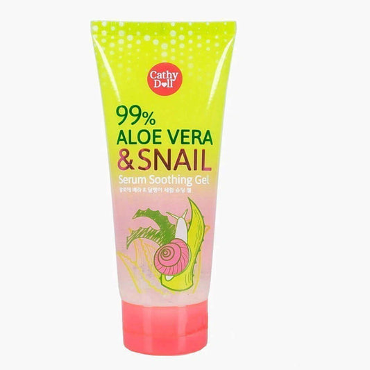 Cathy Doll 99 Percent Aloe Vera Snail Soothing Gel 60ml for Hydrating Face and Body Skincare